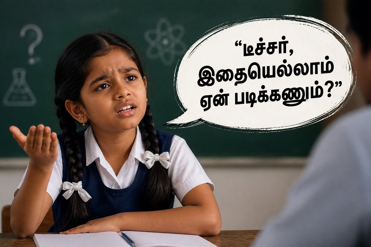 டீச்சர், இதையெல்லாம் ஏன் படிக்கணும்? - மாணவியின் கேள்வி